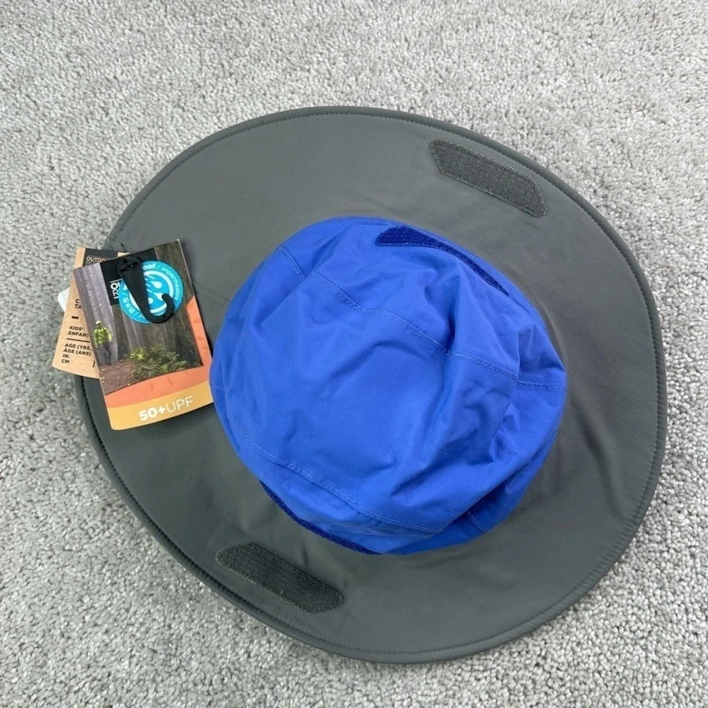 NEW Outdoor Research Hat Kids Medium Large Blue Seattle Sombrero Waterproof UPF